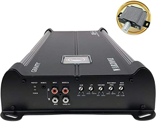 Gravity 4000.1D Class D Car Audio Amplifier – 1800 Watts True RMS @ 1 Ohm Max Power at 4000W, 1/2/4 Ohm Stable, Digital, Monoblock, Mosfet Power Supply, Great for Subwoofers Gravity 4000.1D Class D Car Audio Amplifier – 1800 Watts True RMS @ 1 Ohm Max Power at 4000W, 1/2/4 Ohm Stable, Digital, Monoblock, Mosfet Power Supply, Great for Subwoofers